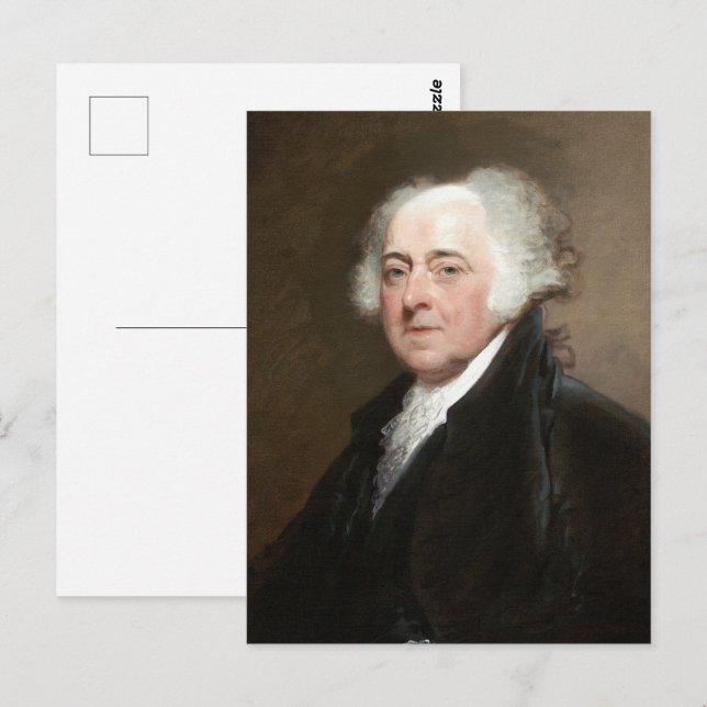 President John Adams Vykort (Fram/baksida)