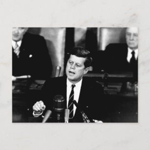 President John F Kennedy Manar till Måne Tal Vykort