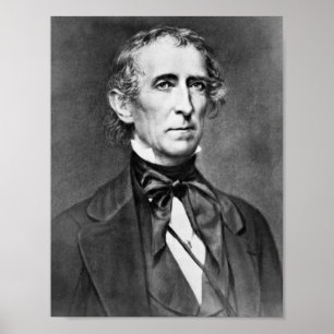 President John Tyler Porträtt - Circa 1860 Poster