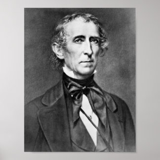 President John Tyler Porträtt - Circa 1860 Poster
