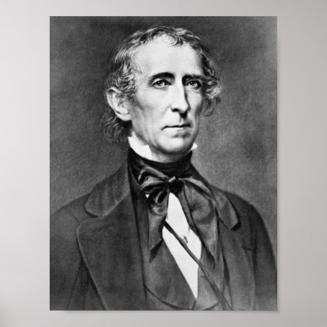 President John Tyler Porträtt - Circa 1860 Poster (Framsidan)