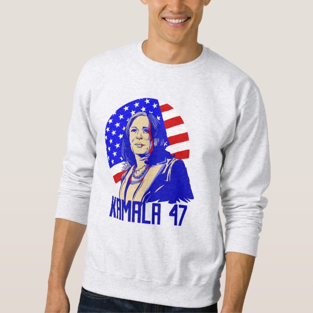 President kamala harris 47 lång ärmad tröja (Framsida)