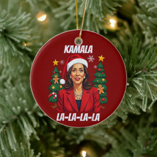 President Kamala Harris jul Julgransprydnad Keramik