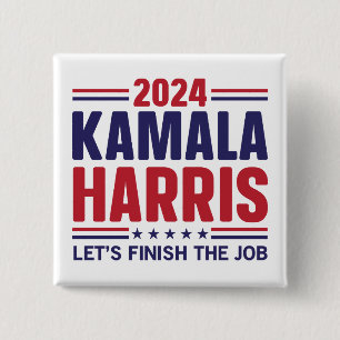 President Kamala Harris Låt oss avsluta jobbet 202 Knapp