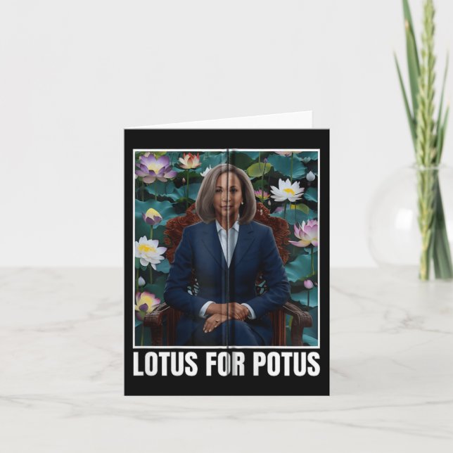 President Kamala Harris Porträtt Lotus För Potus Z Kort (Framsida)