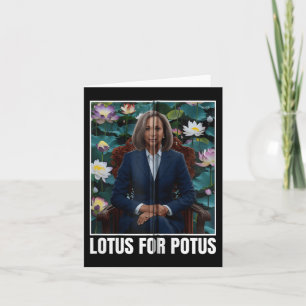 President Kamala Harris Porträtt Lotus För Potus Z Kort