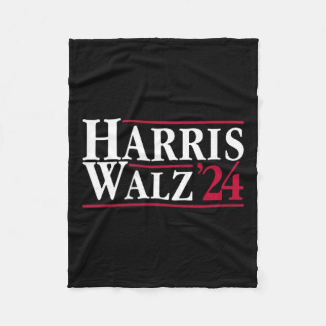 President Kamala Harris Tim Walz Vp Brat Ladie Fleecefilt (Framsidan)