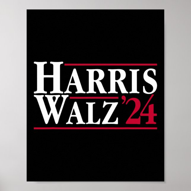 President Kamala Harris Tim Walz Vp Brat Ladie Poster (Framsidan)