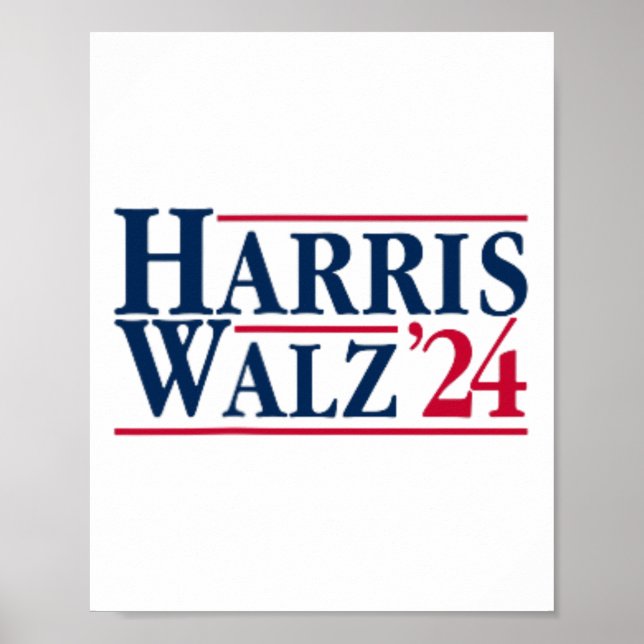 President Kamala Harris Tim Walz Vp Brat Ladie Poster (Framsidan)