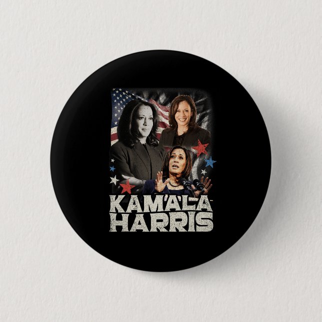 President Kamala Harris Vi är inte tillbaka 2024 Knapp (Framsida)