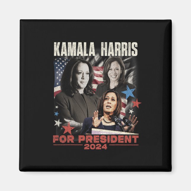 President Kamala Harris Vi är inte tillbaka 2024 Magnet (Framsidan)