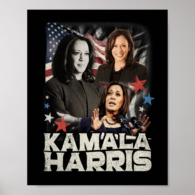 President Kamala Harris Vi är inte tillbaka 2024 Poster (Framsidan)