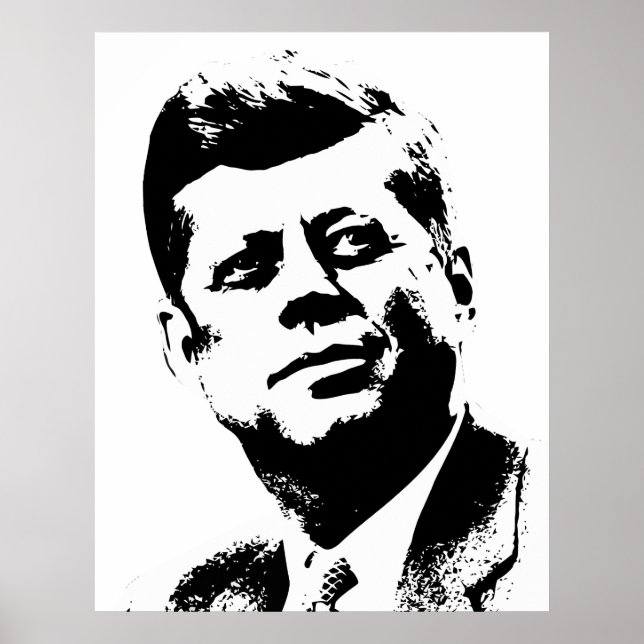 President Kennedy - Black and White Poster (Framsidan)