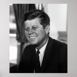 President Kennedy i svartvitt Poster