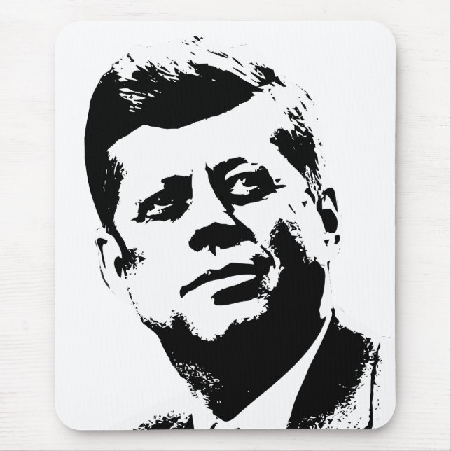 President Kennedy -- Svartvitt Musmatta (Framsidan)