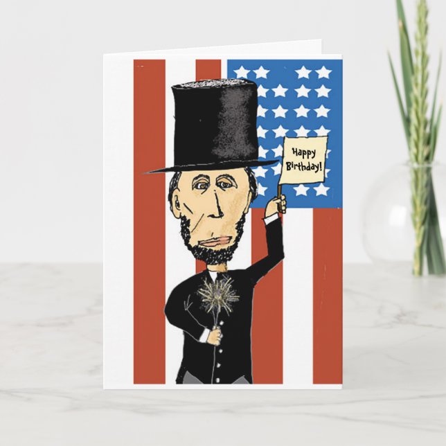 President Lincoln Greeting Card med kuvert Kort (Framsida)