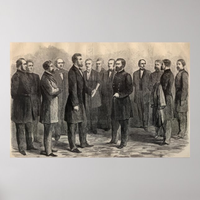 President Lincoln och General Grant Poster (Framsidan)