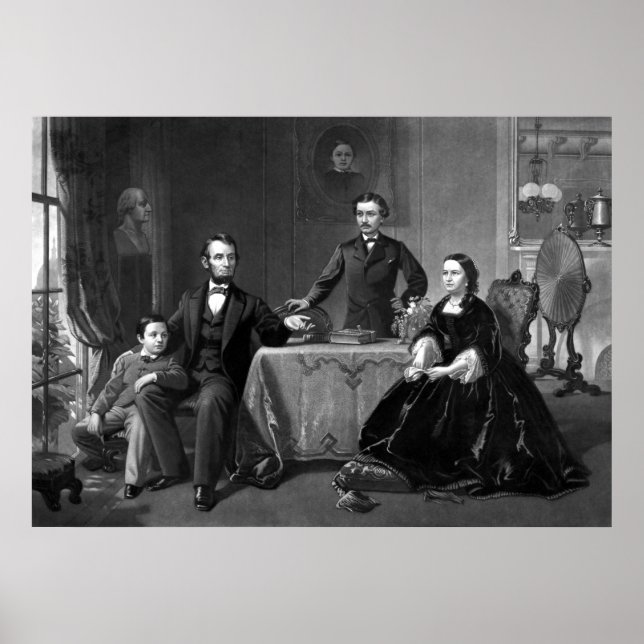 President Lincoln och hans familj Poster (Framsidan)