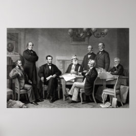 President Lincoln och hans kabinett Poster