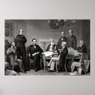 President Lincoln och hans kabinett Poster