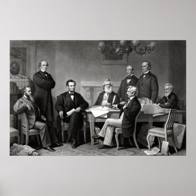 President Lincoln och hans kabinett Poster (Framsidan)
