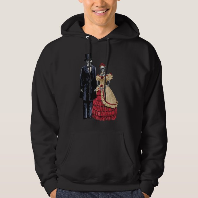 President Lincoln Skeleton, Halloween Skeleton Hoodie (Framsida)