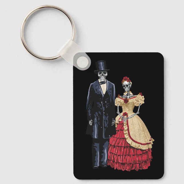 President Lincoln Skeleton, Halloween Skeleton Nyckelring (Framsida)