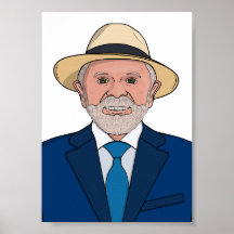 President Lula da Silva Konst - Brasiliansk ledare