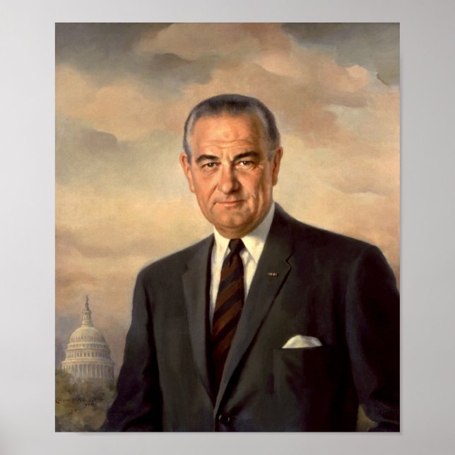 President Lyndon Johnson Painting Poster (Framsidan)