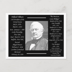 President Millard Fillmore Vykort