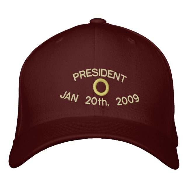 PRESIDENT O MAROON HAT BRODERAD KEPS (Framsida)