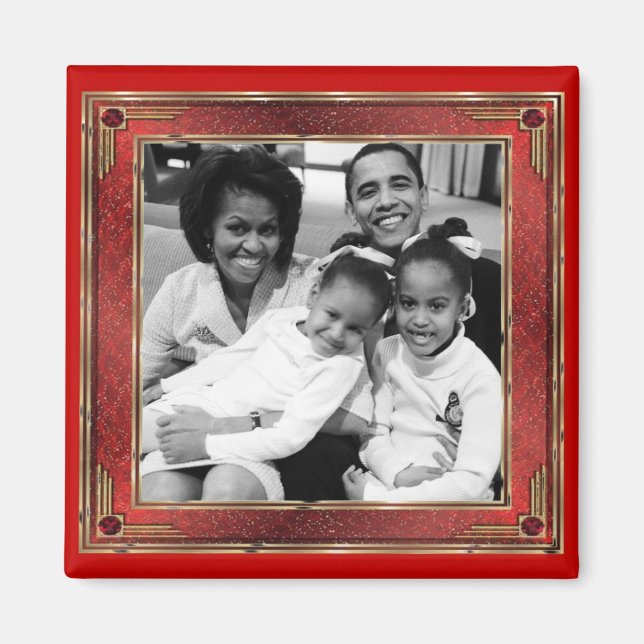 President Obama 1st Family Keepsakes Magnet (Framsidan)