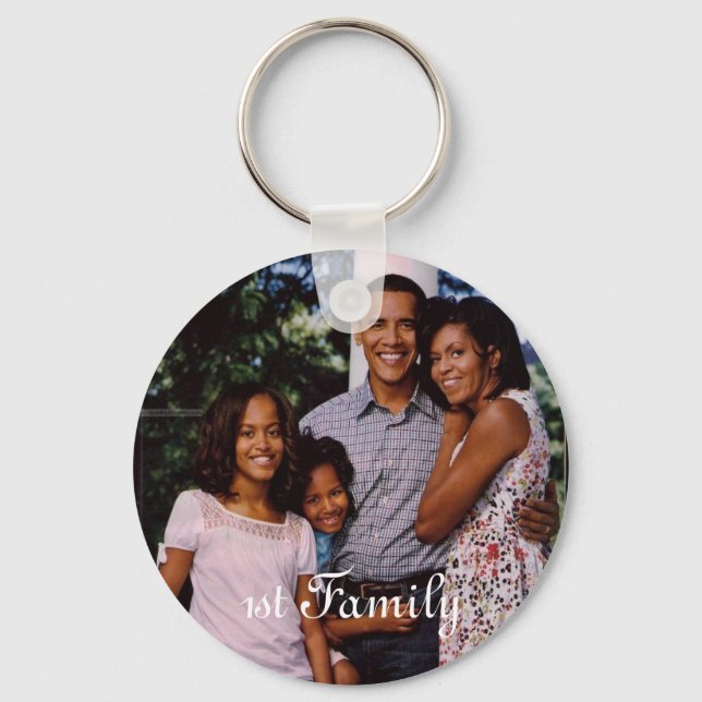 President Obama 1st Family Keychain Nyckelring (Framsida)