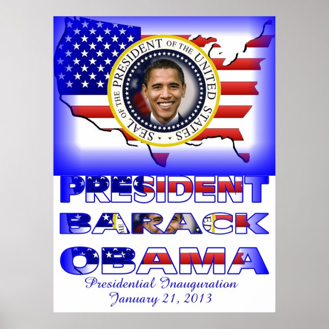 PRESIDENT OBAMA 2013 Invigning Poster (Framsidan)