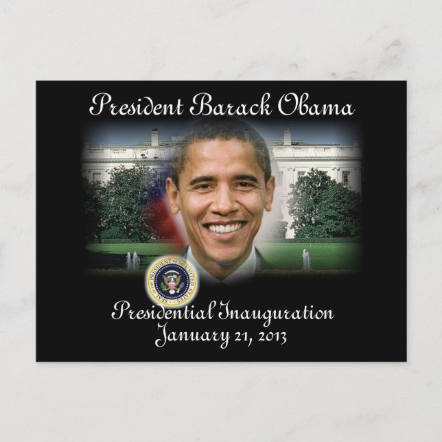 PRESIDENT OBAMA 2013 Invigning Vykort (Framsida)