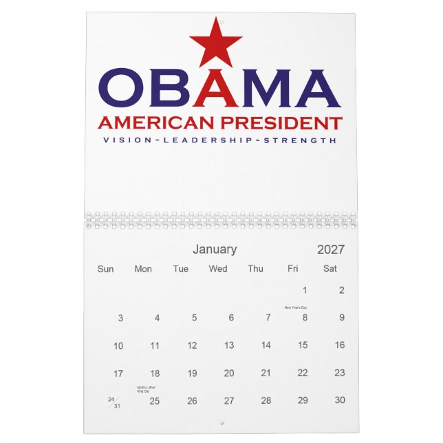 President Obama 2013 Kalender (Jan 2027)