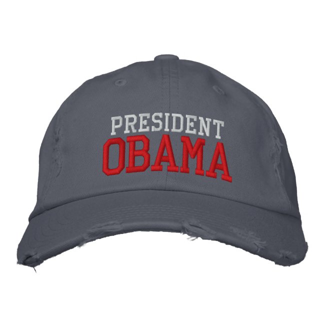President Obama Embroiderade Hat Broderad Keps (Framsida)
