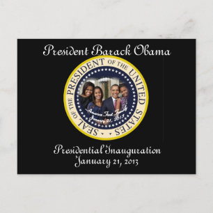 PRESIDENT OBAMA FAMILY 2013 Inviguration Vykort