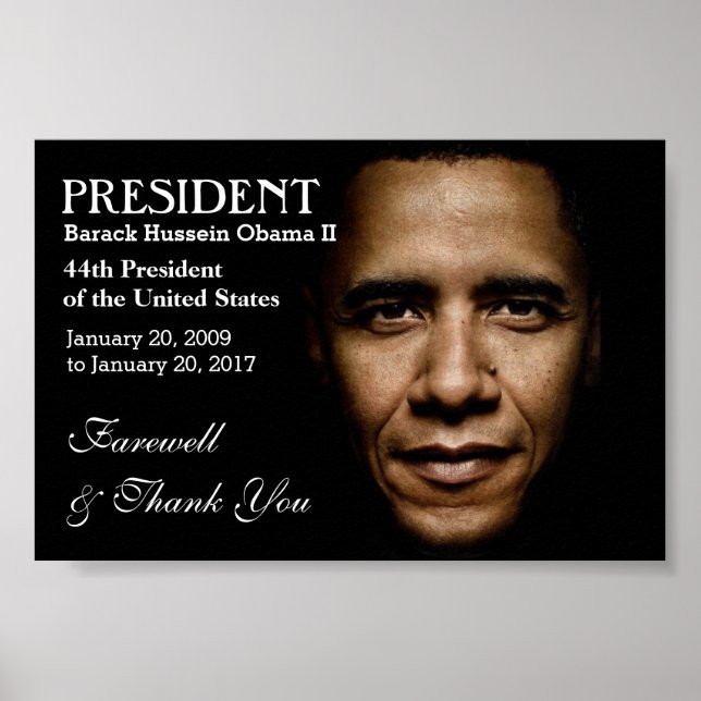 President Obama Farewell & Tack Poster (Framsidan)