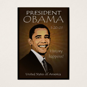 President Obama - fick- kalender för Grunge Visitkort