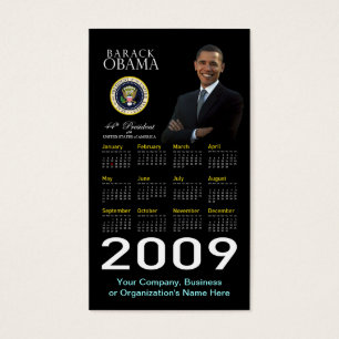 President Obama - fick- kalender för visitkort
