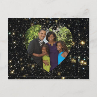 President Obama First Family Photo Vykort