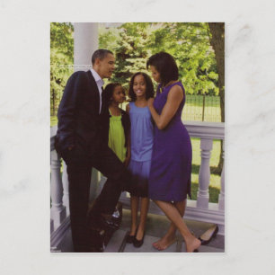 President Obama First Family Vykort