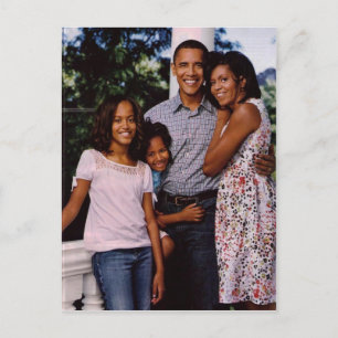 President Obama First Family Vykort