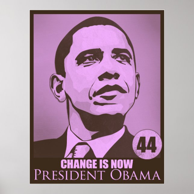 President Obama! Förändring är nu Rosa Poster (Framsidan)