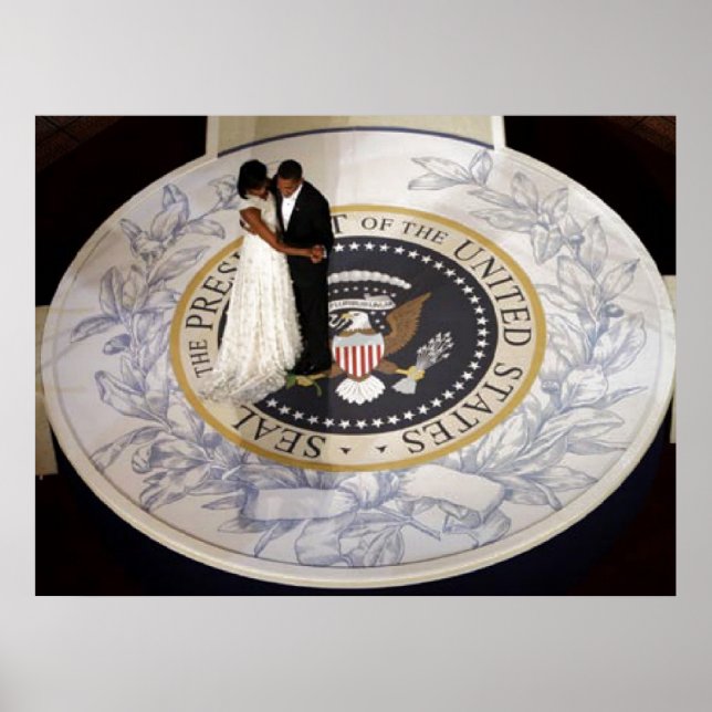 President Obama FÖRSTA COUPLE, FÖRSTA DANSEN Poster (Framsidan)