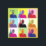 President Obama Funky Modern Pop Art Canvastryck<br><div class="desc">Pop Art version av Obamas första mandatperiod som president porträtt (2009). I en opinionsundersökning i februari 2009 som genomfördes i Westerna Europa och Förenta staterna av Harris Interactive för Frankrike 24 och Internationell Herald Tribune,  bedömdes Obama som den mest respekterade världsledaren och den mäktigaste.</div>