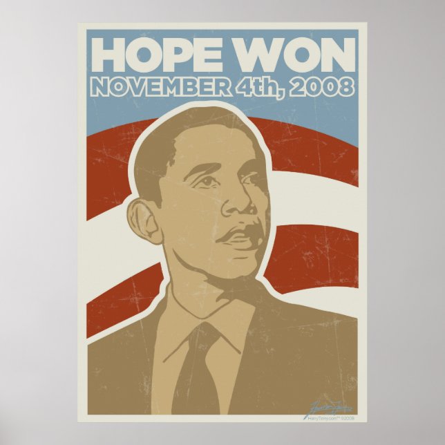 President Obama "Hope Won" Poster (Framsidan)