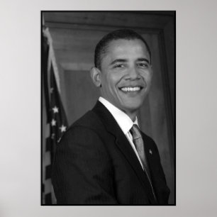 President Obama -- I svartvitt Poster