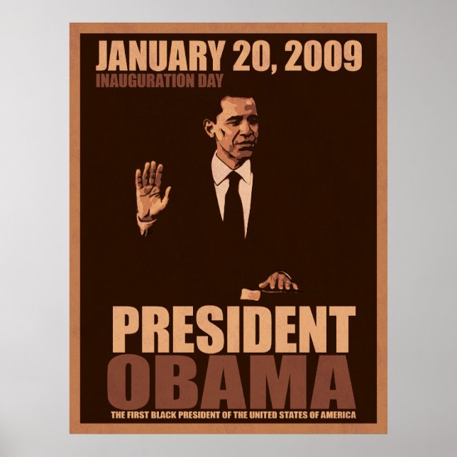 President Obama Inauguration Canvas Poster (Framsidan)